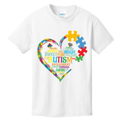 Autism Heart Autism Awareness For Autism Mom  Kids T-Shirt