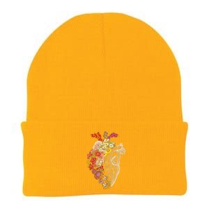 Anatomical Heart And Flowers Funny Nurse Gift For Graduation Knit Cap Winter Beanie