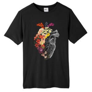 Anatomical Heart And Flowers Funny Nurse Gift For Graduation Tall Fusion ChromaSoft Performance T-Shirt