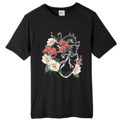 Anatomical Heart And Flowers Anatomy Heart Cute Cardiologist Gift Tall Fusion ChromaSoft Performance T-Shirt