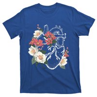 Anatomical Heart And Flowers Anatomy Heart Cute Cardiologist Gift T-Shirt