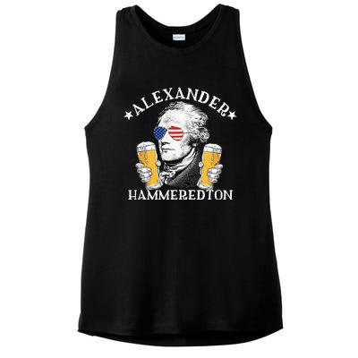 Alexander Hammeredton Alexander Hamilton Beer Drinking Party Ladies PosiCharge Tri-Blend Wicking Tank