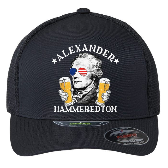 Alexander Hammeredton Alexander Hamilton Beer Drinking Party Flexfit Unipanel Trucker Cap