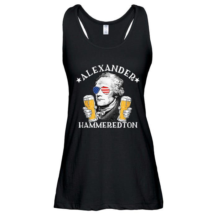 Alexander Hammeredton Alexander Hamilton Beer Drinking Party Ladies Essential Flowy Tank