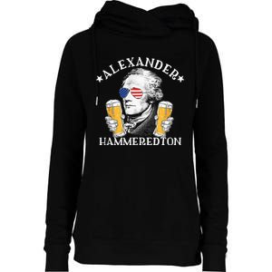 Alexander Hammeredton Alexander Hamilton Beer Drinking Party Womens Funnel Neck Pullover Hood