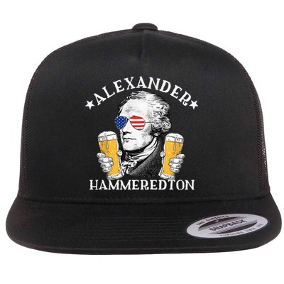 Alexander Hammeredton Alexander Hamilton Beer Drinking Party Flat Bill Trucker Hat