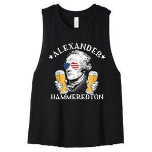 Alexander Hammeredton Alexander Hamilton Beer Drinking Party Women's Racerback Cropped Tank