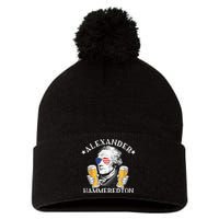 Alexander Hammeredton Alexander Hamilton Beer Drinking Party Pom Pom 12in Knit Beanie