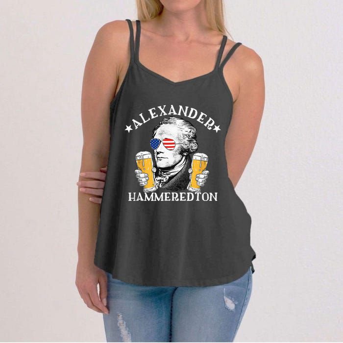 Alexander Hammeredton Alexander Hamilton Beer Drinking Party Women's Strappy Tank