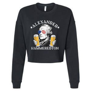 Alexander Hammeredton Alexander Hamilton Beer Drinking Party Cropped Pullover Crew