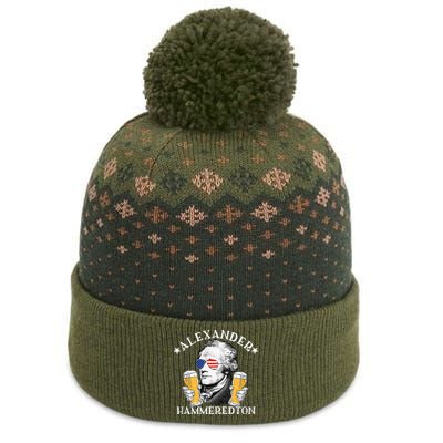 Alexander Hammeredton Alexander Hamilton Beer Drinking Party The Baniff Cuffed Pom Beanie