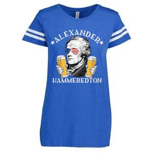 Alexander Hammeredton Alexander Hamilton Beer Drinking Party Enza Ladies Jersey Football T-Shirt