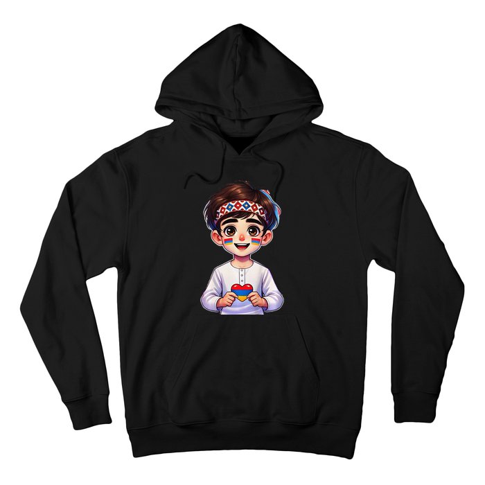 Armenian Holding Armenian Flag Colored Heart Hoodie