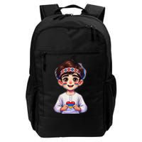 Armenian Holding Armenian Flag Colored Heart Daily Commute Backpack