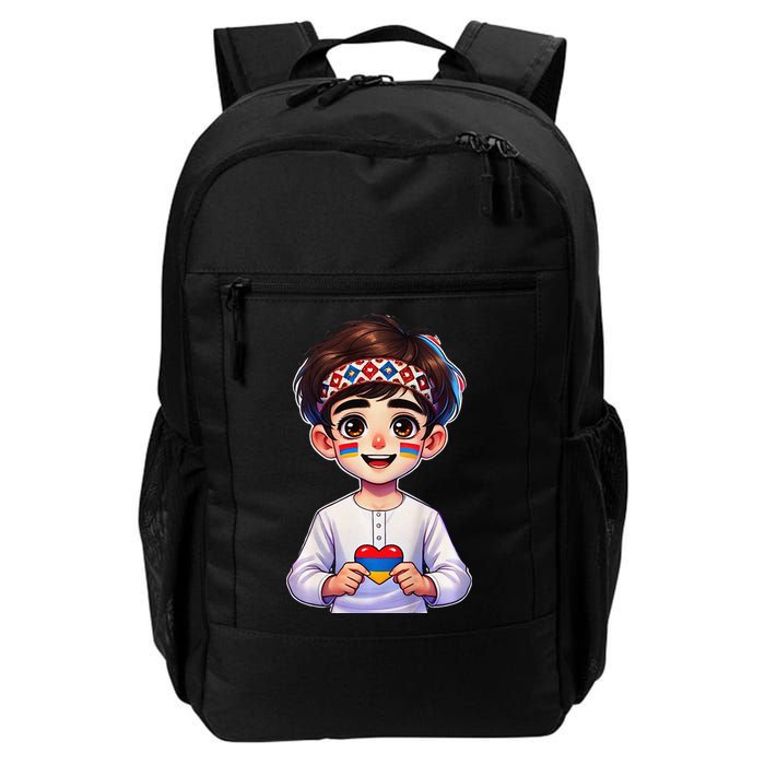 Armenian Holding Armenian Flag Colored Heart Daily Commute Backpack