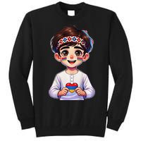 Armenian Holding Armenian Flag Colored Heart Tall Sweatshirt