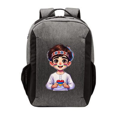 Armenian Holding Armenian Flag Colored Heart Vector Backpack