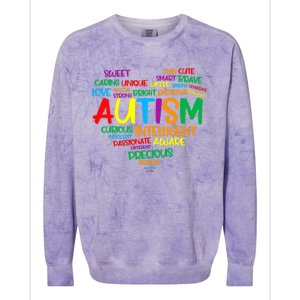 Autism Heart Autism Awareness proud Autism Mom Gifts Family Colorblast Crewneck Sweatshirt