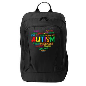 Autism Heart Autism Awareness proud Autism Mom Gifts Family City Backpack