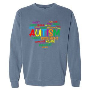 Autism Heart Autism Awareness proud Autism Mom Gifts Family Garment-Dyed Sweatshirt