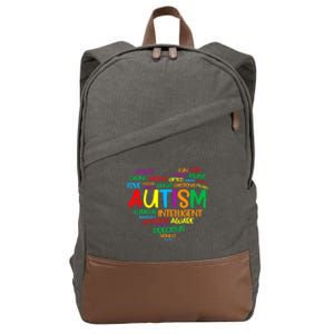 Autism Heart Autism Awareness proud Autism Mom Gifts Family Cotton Canvas Backpack