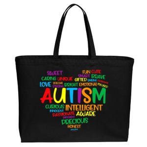 Autism Heart Autism Awareness proud Autism Mom Gifts Family Cotton Canvas Jumbo Tote