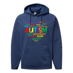 Autism Heart Autism Awareness proud Autism Mom Gifts Family Performance Fleece Hoodie