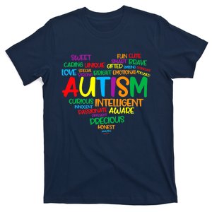 Autism Heart Autism Awareness proud Autism Mom Gifts Family T-Shirt