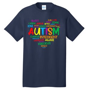 Autism Heart Autism Awareness proud Autism Mom Gifts Family Tall T-Shirt