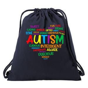 Autism Heart Autism Awareness proud Autism Mom Gifts Family Drawstring Bag