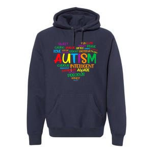 Autism Heart Autism Awareness proud Autism Mom Gifts Family Premium Hoodie