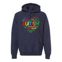 Autism Heart Autism Awareness proud Autism Mom Gifts Family Premium Hoodie