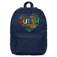 Autism Heart Autism Awareness proud Autism Mom Gifts Family 16 in Basic Backpack