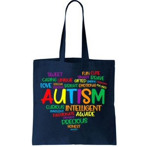 Autism Heart Autism Awareness proud Autism Mom Gifts Family Tote Bag