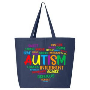 Autism Heart Autism Awareness proud Autism Mom Gifts Family 25L Jumbo Tote