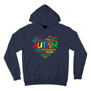 Autism Heart Autism Awareness proud Autism Mom Gifts Family Tall Hoodie