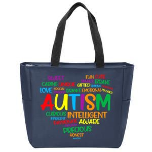 Autism Heart Autism Awareness proud Autism Mom Gifts Family Zip Tote Bag