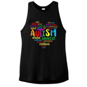 Autism Heart Autism Awareness proud Autism Mom Gifts Family Ladies PosiCharge Tri-Blend Wicking Tank