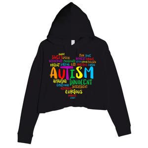 Autism Heart Autism Awareness proud Autism Mom Gifts Family Crop Fleece Hoodie