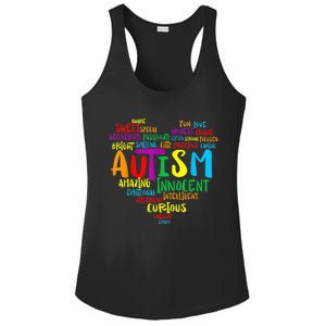 Autism Heart Autism Awareness proud Autism Mom Gifts Family Ladies PosiCharge Competitor Racerback Tank