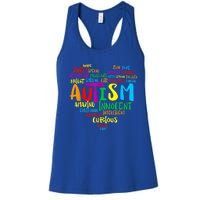 Autism Heart Autism Awareness proud Autism Mom Gifts Family Women's Racerback Tank