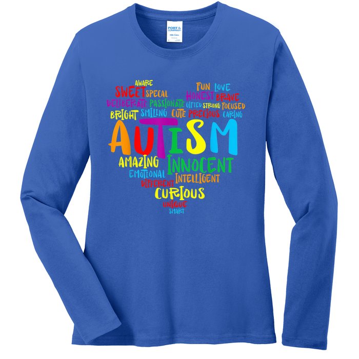 Autism Heart Autism Awareness proud Autism Mom Gifts Family Ladies Long Sleeve Shirt