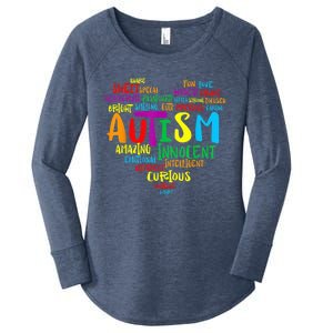 Autism Heart Autism Awareness proud Autism Mom Gifts Family Women's Perfect Tri Tunic Long Sleeve Shirt