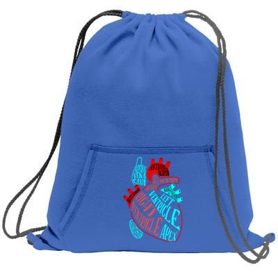 Anatomy Heart Aorta Doctor Nurse Cardiologist Cardiology Gift Sweatshirt Cinch Pack Bag