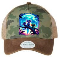 Axolotls Howl At Moon Axolotl Owner Legacy Tie Dye Trucker Hat