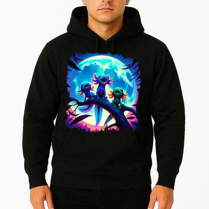 Axolotls Howl At Moon Axolotl Owner Hoodie