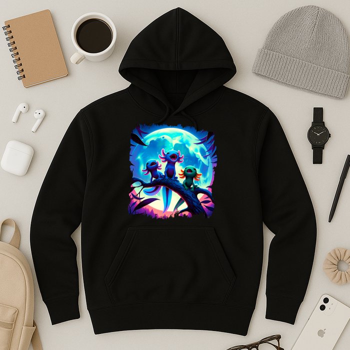 Axolotls Howl At Moon Axolotl Owner Hoodie