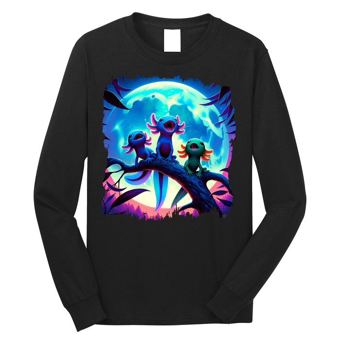 Axolotls Howl At Moon Axolotl Owner Long Sleeve Shirt