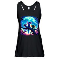 Axolotls Howl At Moon Axolotl Owner Ladies Essential Flowy Tank