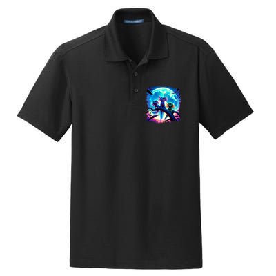 Axolotls Howl At Moon Axolotl Owner Dry Zone Grid Polo
